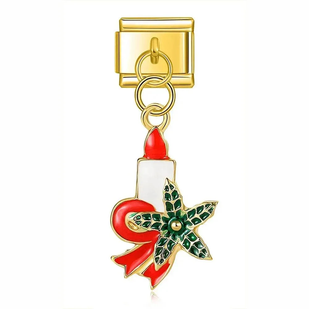 CANDLE WITH STAR - PENDANT CHARM - Charea