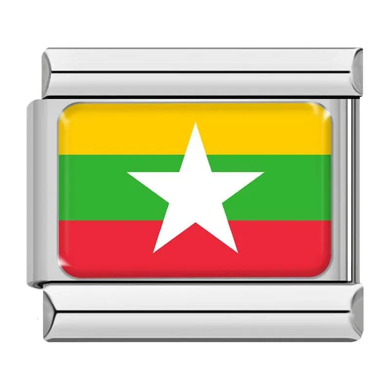 MYANMAR FLAG - CHARM - Charea