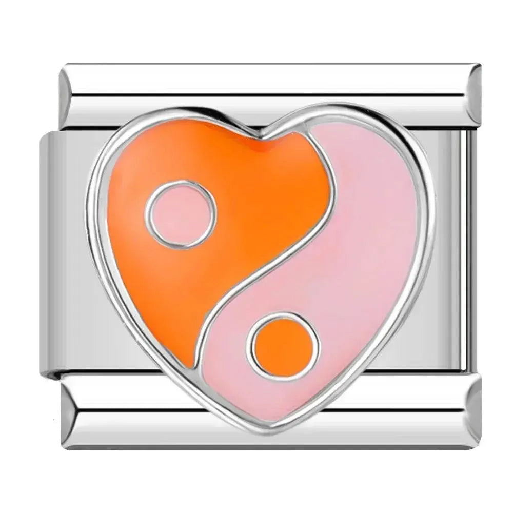 YING & YANG HEART - CHARM - Charea