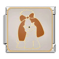 DOG WITH BOW - CHARM - Charea
