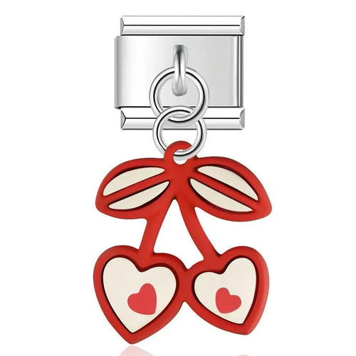 CHERRY HEARTS - PENDANT CHARM - Charea