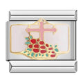 CROSS WITH COLORFUL STONES - CHARM - Charea