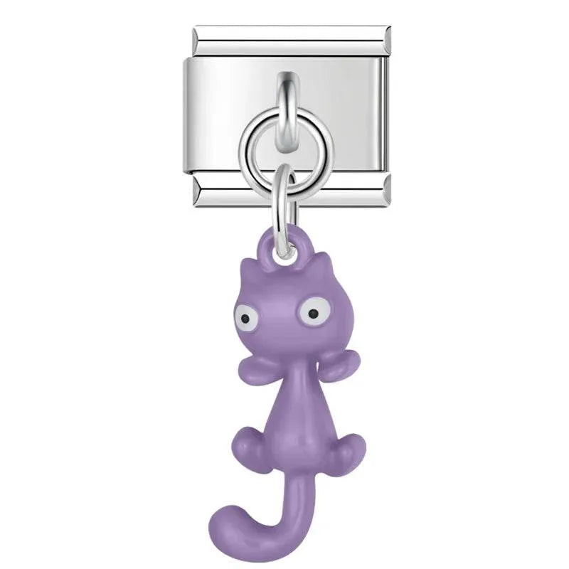 PURPLE CAT - PENDANT CHARM - Charea