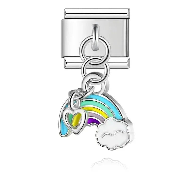 RAINBOW HEART - PENDANT CHARM - Charea
