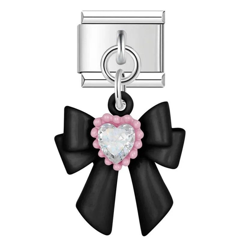 BOW HEART - PENDANT CHARM - Charea