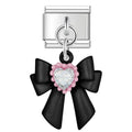 BOW HEART - PENDANT CHARM - Charea