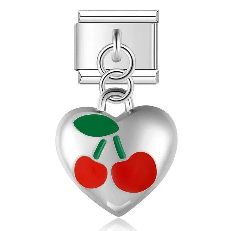 HEART CHERRIES - PENDANT CHARM - Charea