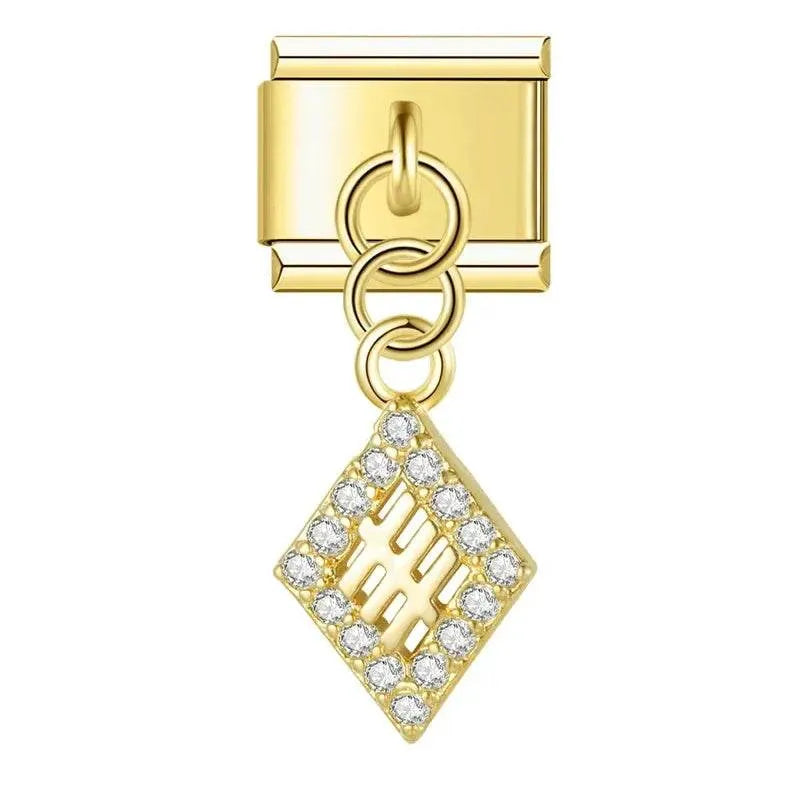 DIAMOND FRAME - PENDANT CHARM - Charea