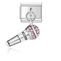 MICROPHONE - PENDANT CHARM - Charea
