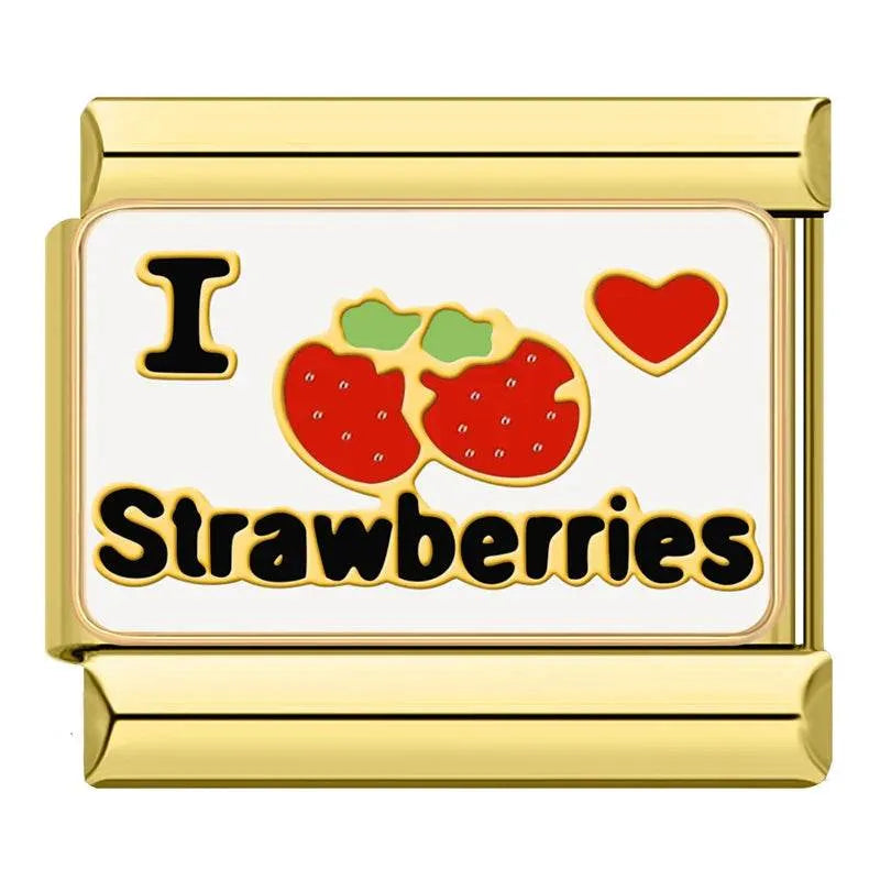 I LOVE STRAWBERRIES - CHARM - Charea