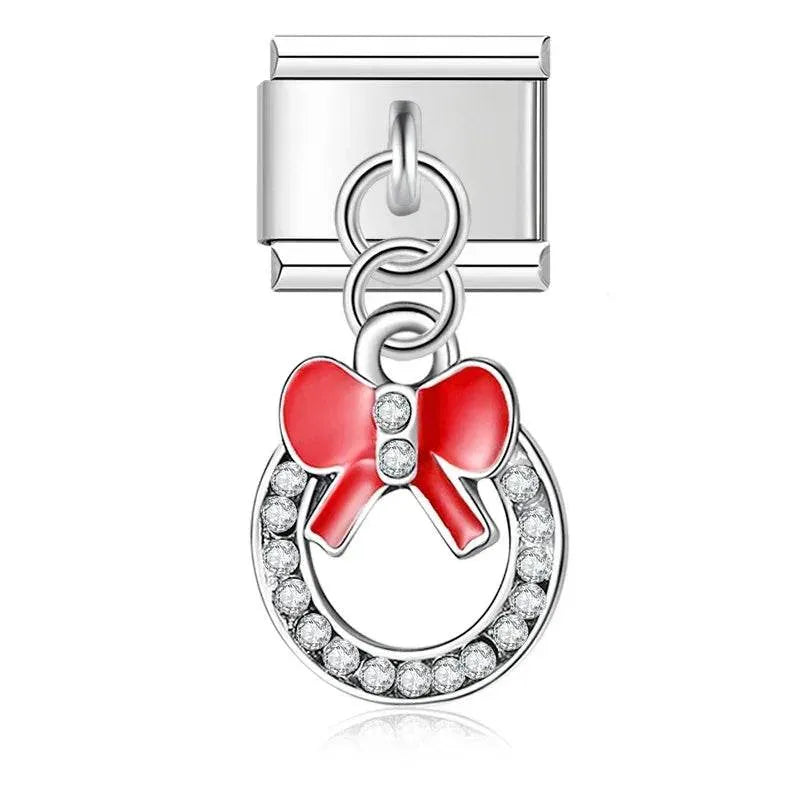 RED BOW - PENDANT CHARM - Charea
