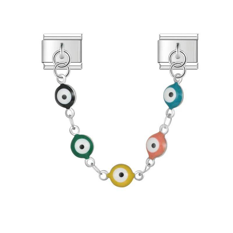 EVIL EYES COLORS - CHAIN CHARM - Charea