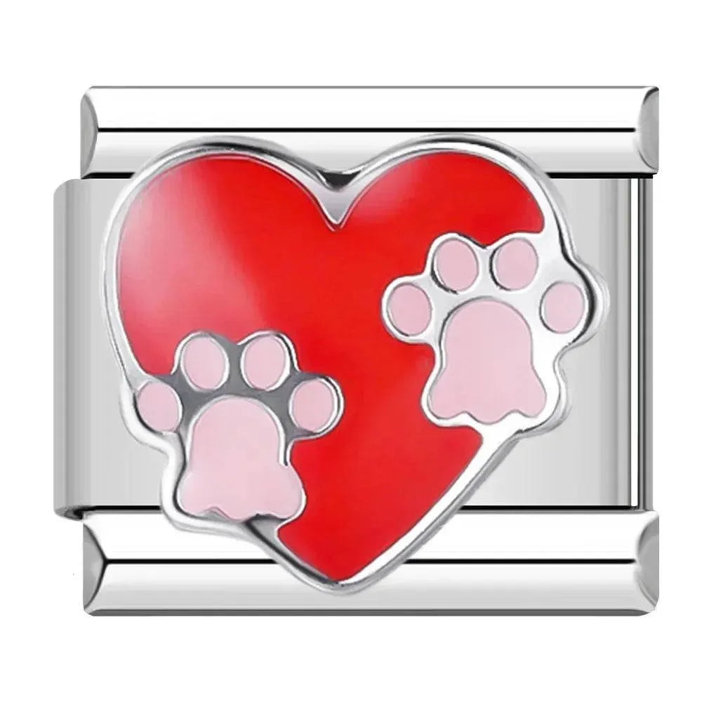 HEART WITH PAWS - CHARM - Charea