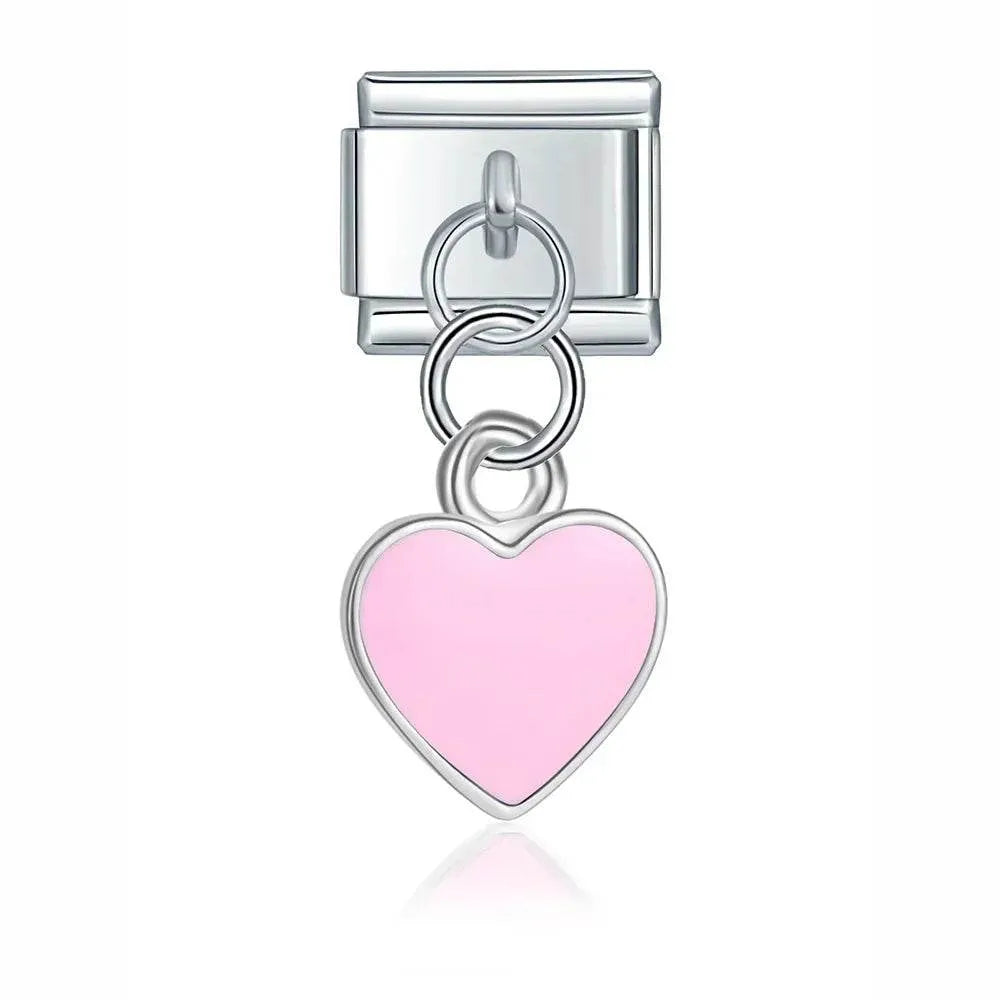 PINK HEART - PENDANT CHARM - Charea