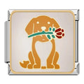 DOG WITH ROSE - CHARM - Charea