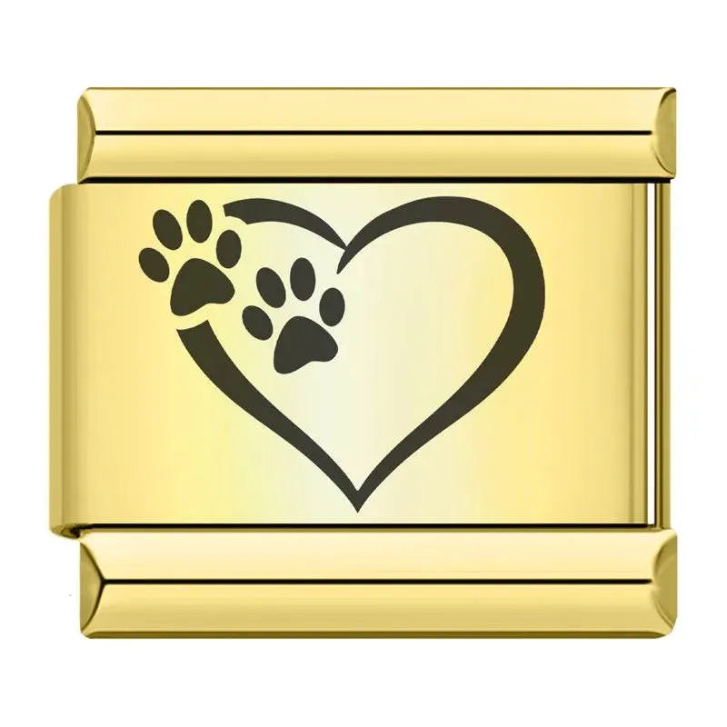 HEART WITH PAWS - CHARM - Charea