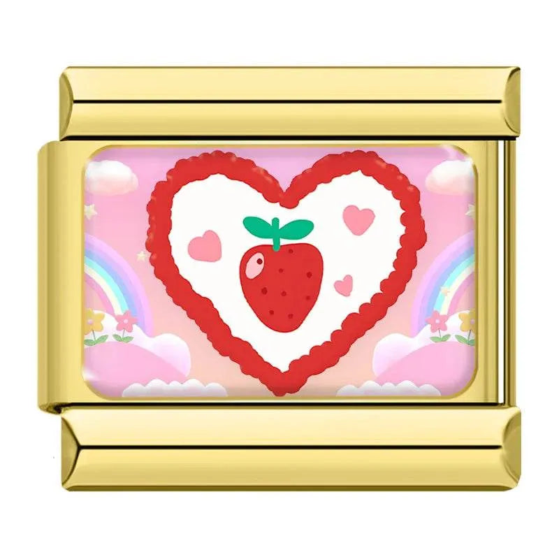 STRAWBERRY HEART - CHARM - Charea