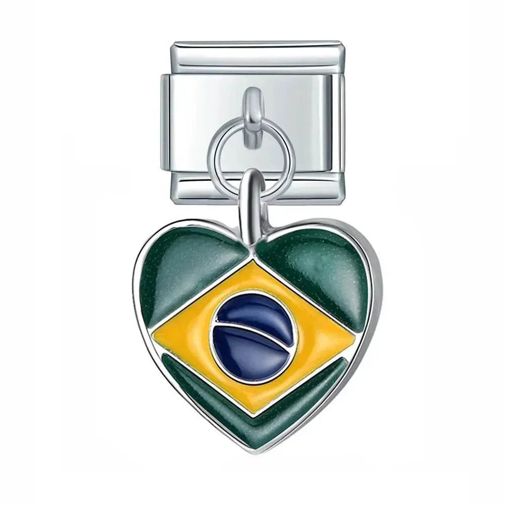 HEART BRAZIL - PENDANT CHARM - Charea