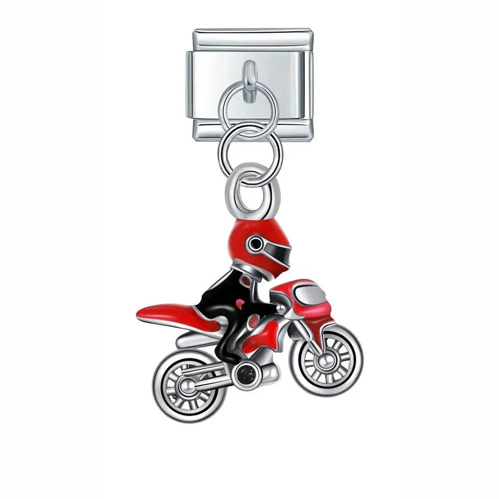 MOTORCYCLE RIDER - PENDANT CHARM - Charea