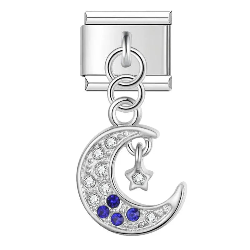 MOON AND STAR - PENDANT CHARM - Charea