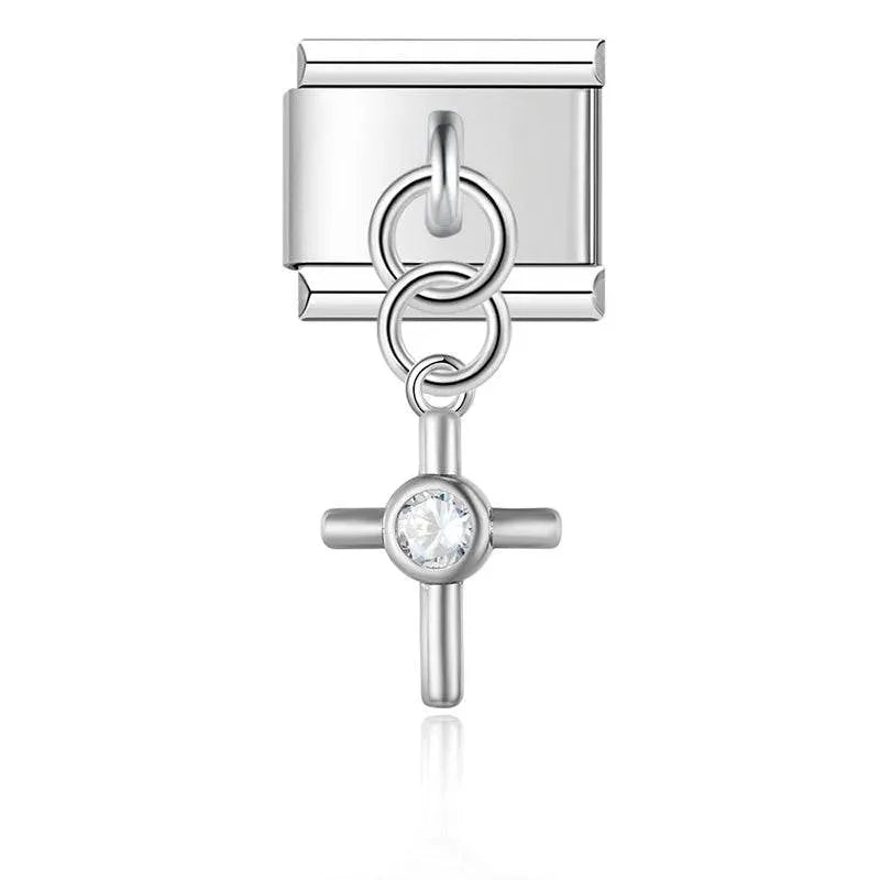 JEWEL CROSS - PENDANT CHARM - Charea
