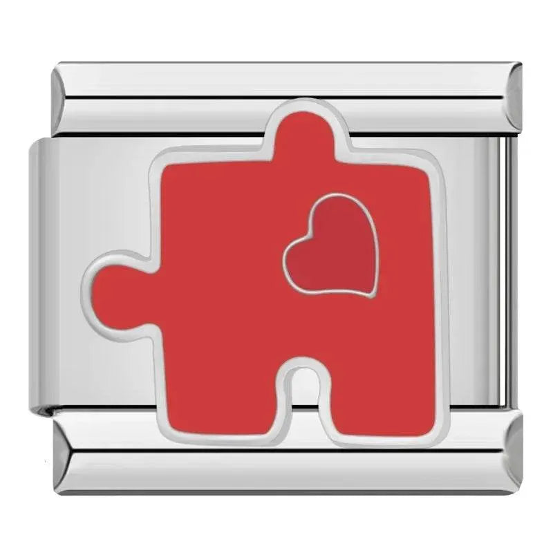 PUZZLE HEART - CHARM - Charea