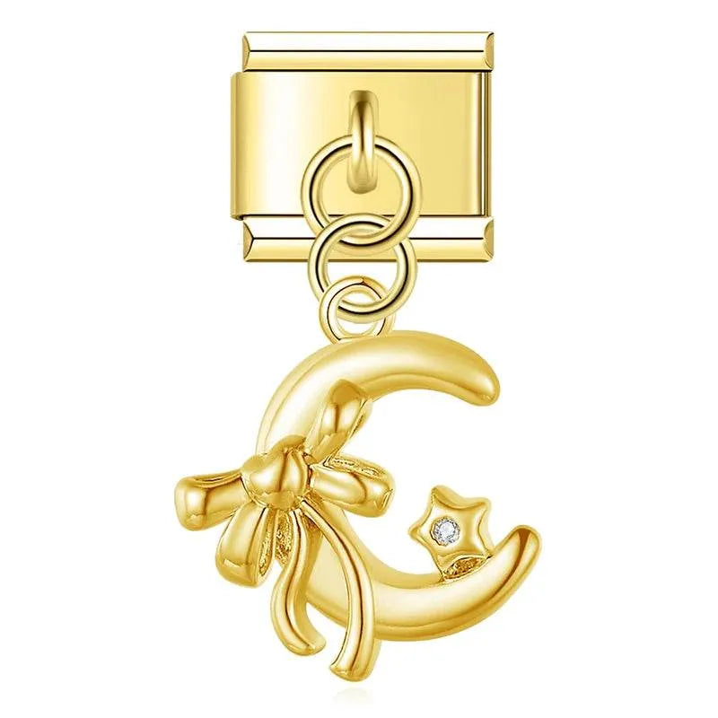 C WITH BOW - PENDANT CHARM - Charea