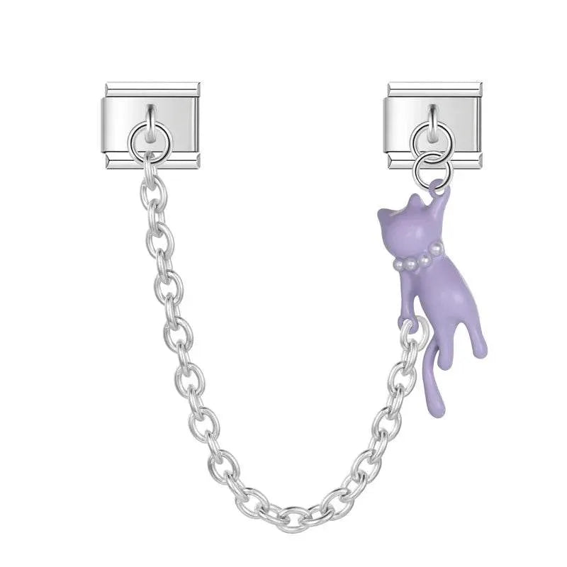 PURPLE CAT - CHAIN CHARM - Charea