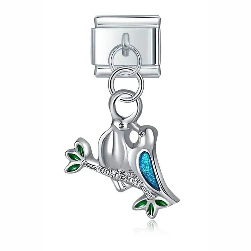 BIRD ON BRANCH - PENDANT CHARM - Charea